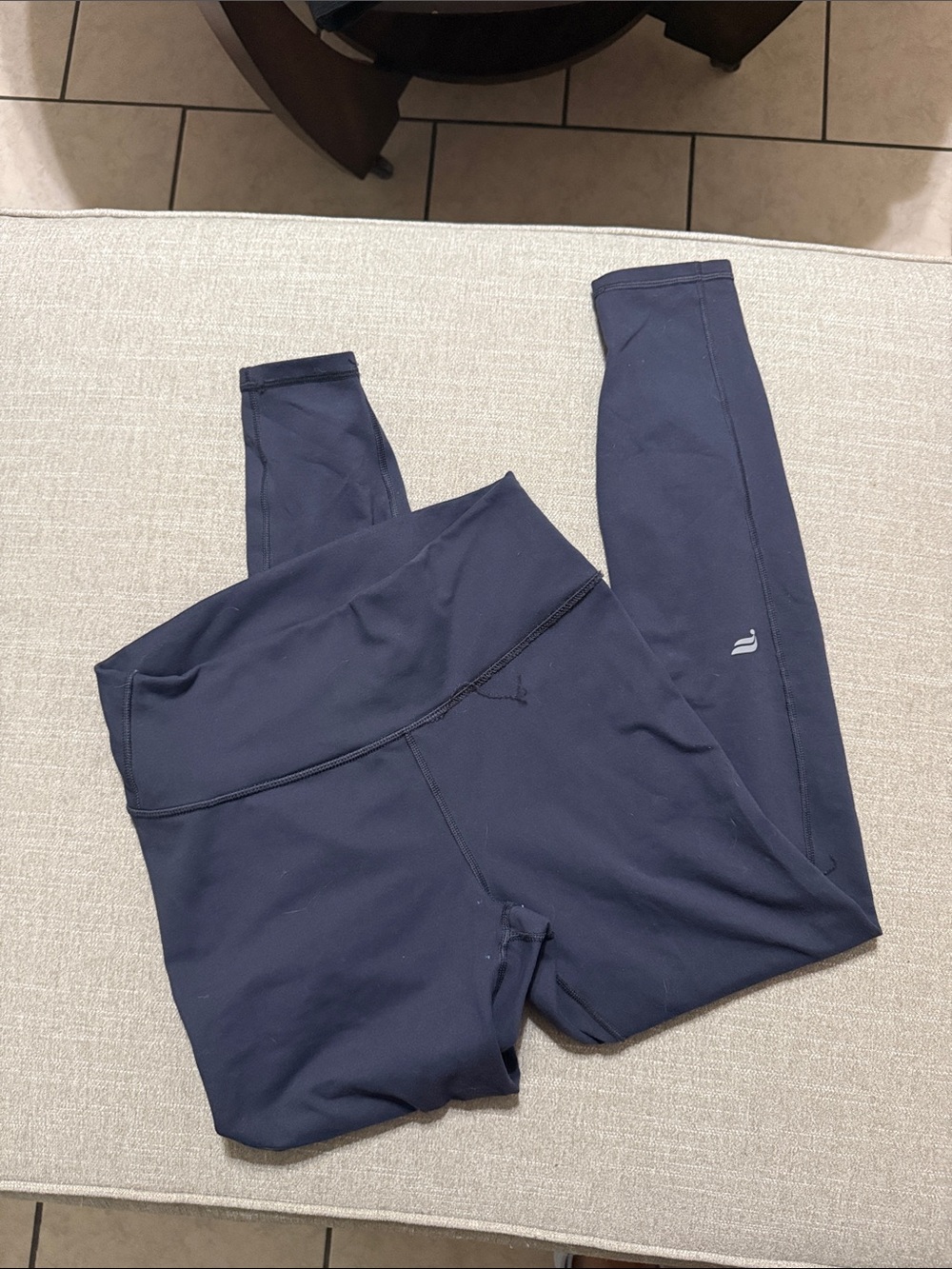 Fabletics blue grey PowerHold Performance Leggings